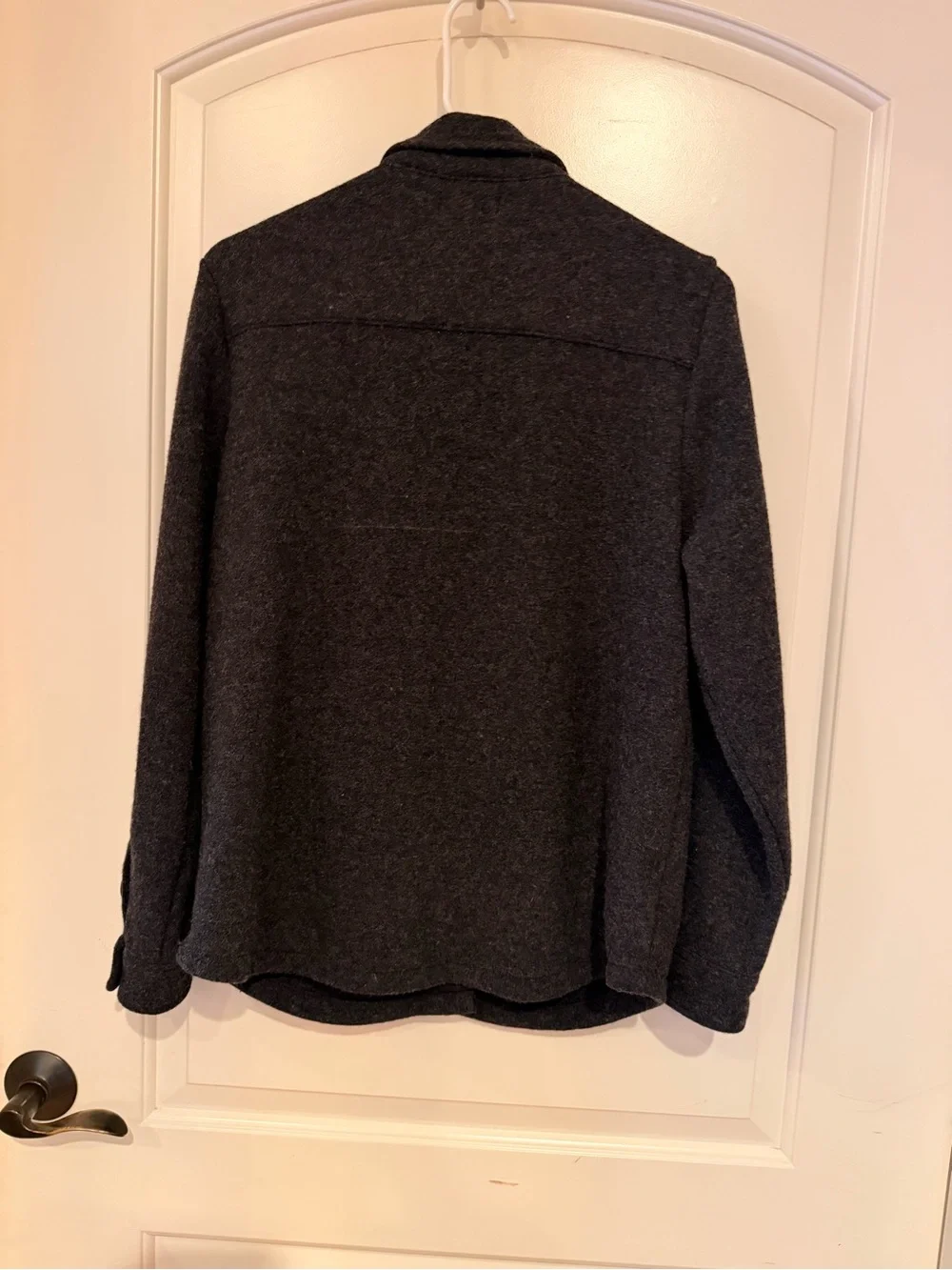 J Crew Wool Blend Button Down Grey Shacket Jacket size Small - Picture 2 of 5